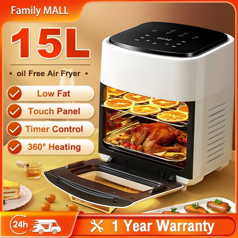 Friteuse à air 110V intelligente bon marché, grande capacité 15L pour frites et Mor