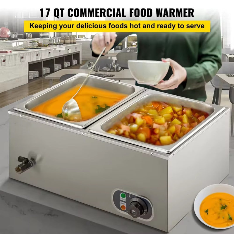Commercial Electric Insulated Fast Food Stainless Steel Insulated Serving Table Electric Heating Office