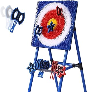 Axe Throwing Bristle Target with 8 Throwing Axes Set,Axe Throwing Game for Backyard, Indoor &Outdoor